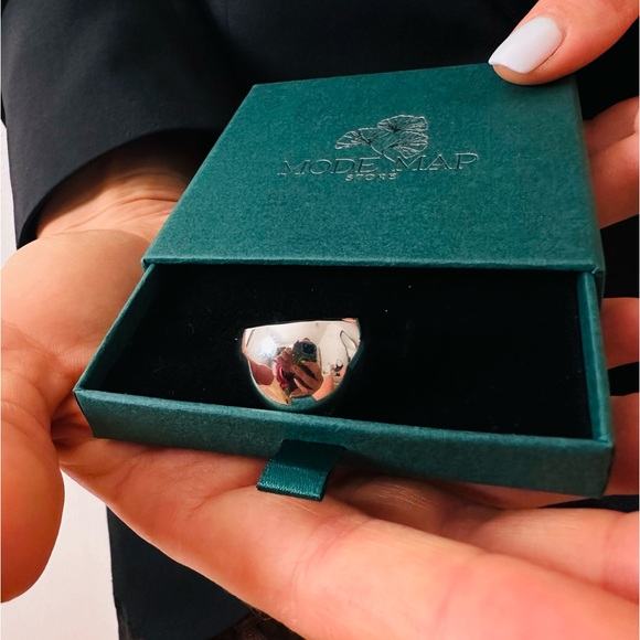 New Silver Chunky Ring Exaggerated Boho - Picture 7 of 8